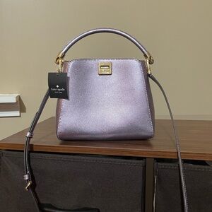 Kate Spade Metallic Lavender satchel Purse